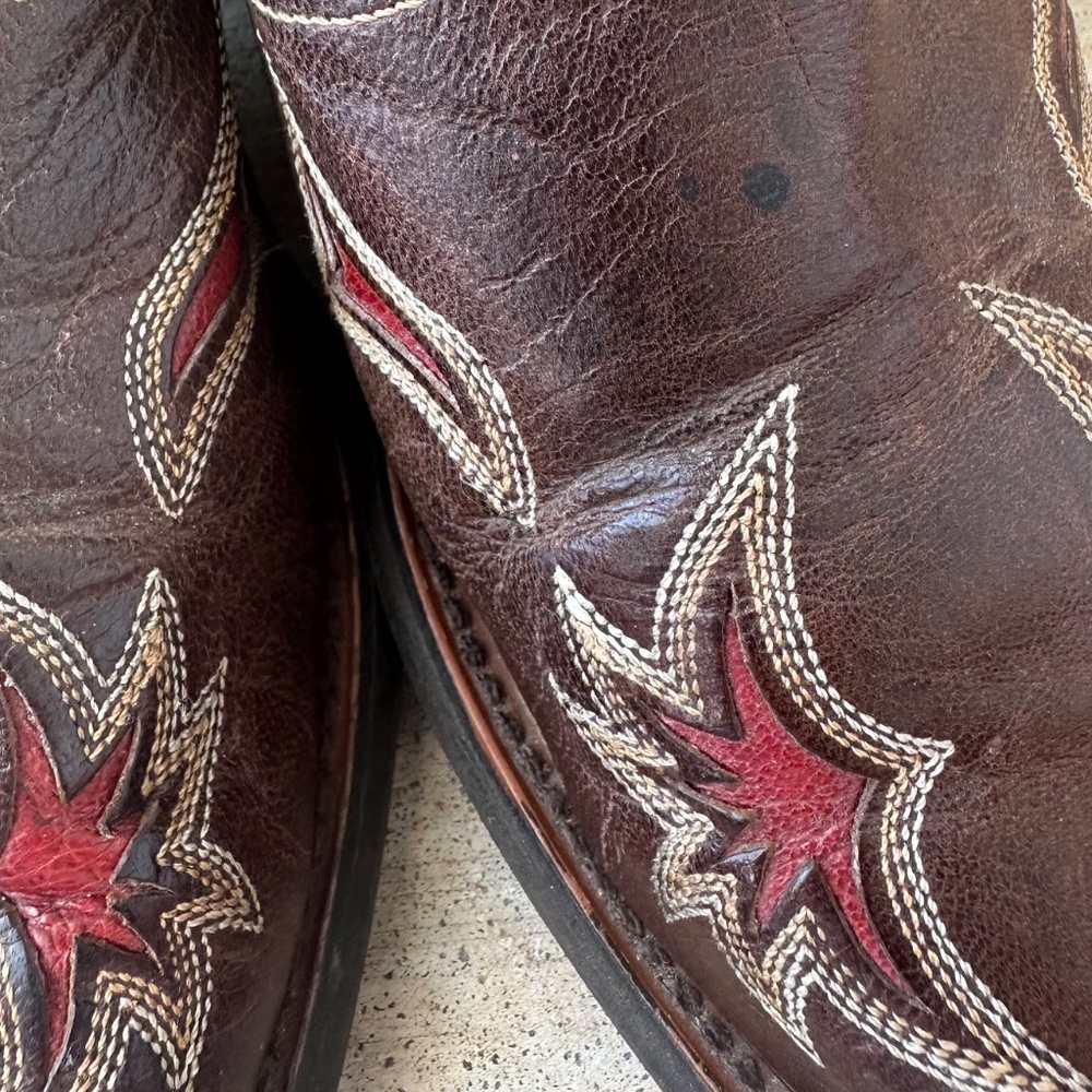Ariat Manzanita Clogs Mules Shoes Sz 7.5 Western Cowgirl Slip On Brown Leather - Picture 7 of 9